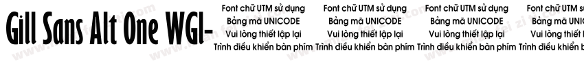 Gill Sans Alt One WGl字体转换